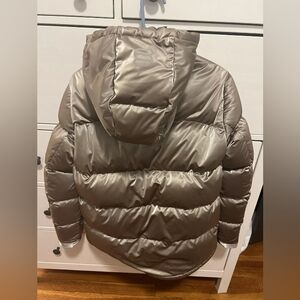 Aritzia The Super Puff Original 2XS Modern Taupe Shiny Goose Down Jacket Womens